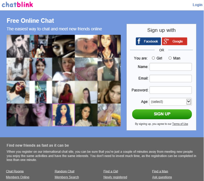 Online random chat rooms